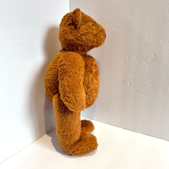 Handmade Jointed Brown Teddy Bear Fuzzy Round Sweet Face Stuffed Bear - Picture 7 of 8